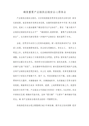 确保重要产业链供应链安全心得体会.docx
