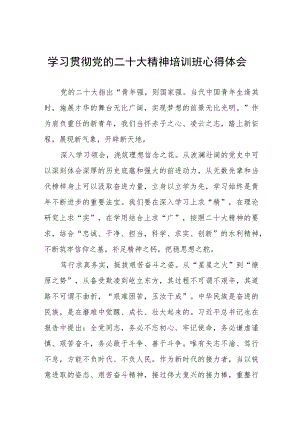 水利局党员干部学习贯彻党的二十大精神培训班心得体会四篇.docx