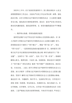 2023年上半年全面从严治党工作总结汇报.docx