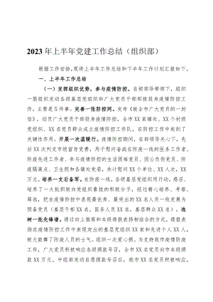 上半年党建工作总结5篇.docx