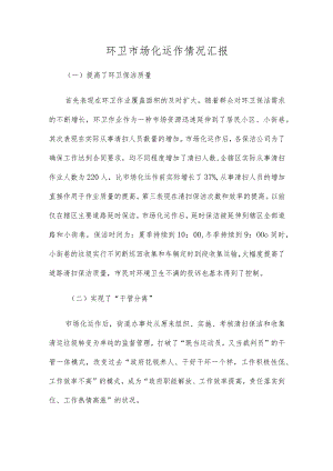 环卫市场化运作情况汇报精选集锦.docx