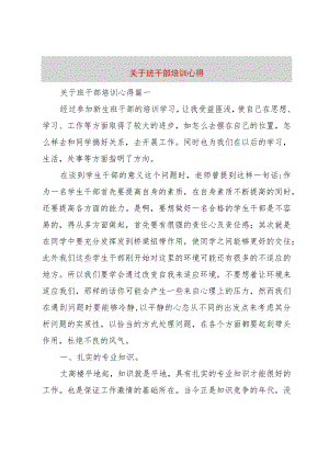 3关于班干部培训心得.docx