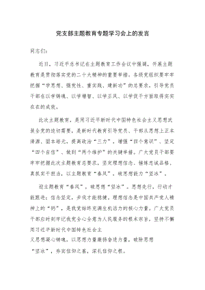 主题教育专题学习会上的发言范文4篇.docx