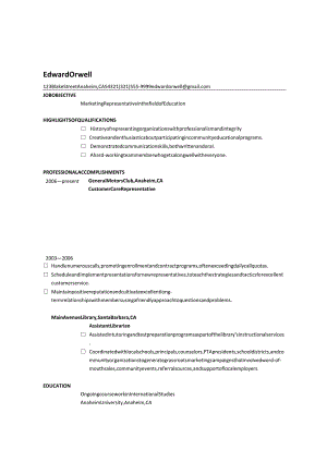 世界500强简历模板 (6).docx
