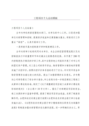 工程项目个人总结模板.docx