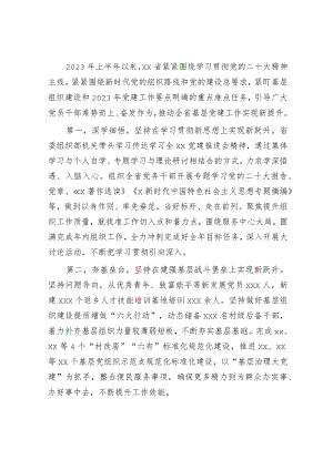 2023年上半年党建工作情况总结汇报1700字.docx