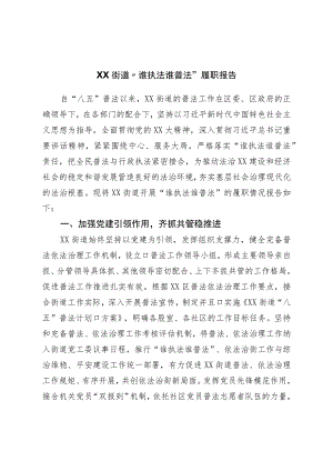 街道“谁执法谁普法”履职报告.docx