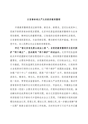 以首善标准从严从实抓好教育整顿范本.docx