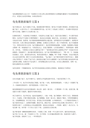 《龟免赛跑新编作文》.docx