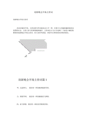 迎新晚会开场主持词.docx