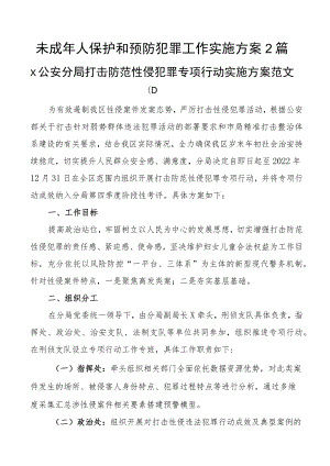 未成年人保护和预防犯罪工作实施方案2篇.docx