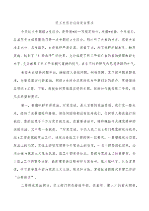 组工生活会总结发言要求.docx