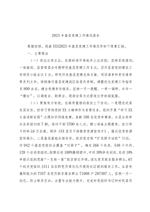 2023年基层党建工作情况报告范本.docx
