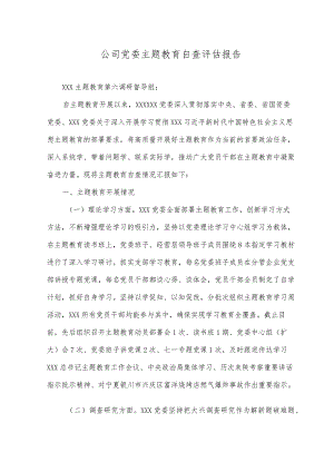 （2篇）2023年公司党委主题教育自查评估报告.docx