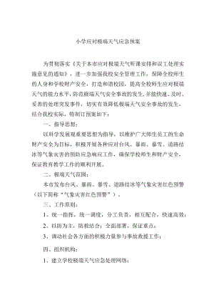 小学应对极端天气应急预案.docx