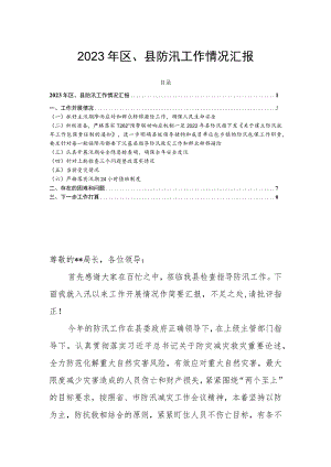 2023年区、县防汛工作情况汇报.docx