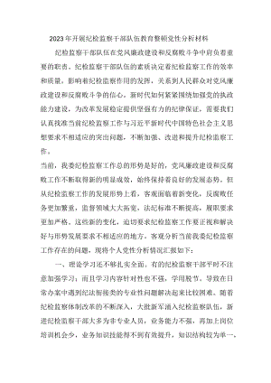 2023年高校开展《纪检监察干部队伍教育整顿》党性分析材料.docx
