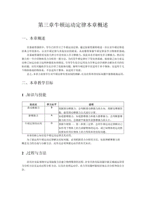 第三章牛顿运动定律本章概述.docx