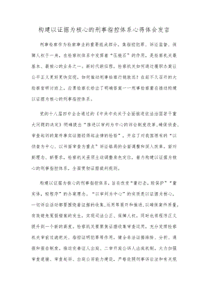 构建以证据为核心的刑事指控体系心得体会发言.docx
