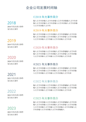 企业公司发展时间轴.docx