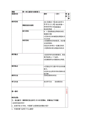 第一单元富强与创新复习.docx