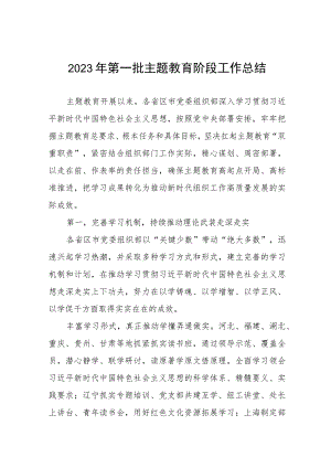 2023年主题教育阶段性总结汇报材料五篇.docx
