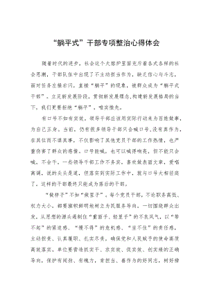 躺平式干部专项整治研讨材料八篇范文.docx