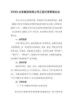 水务集团有限公司工程分类管理办法.docx