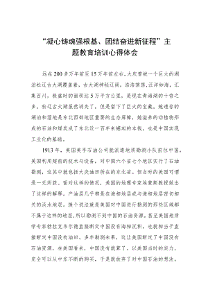 凝心铸魂强根基、团结奋进新征程主题教育培训心得体会三篇.docx
