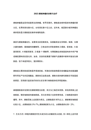 2023膀胱肿瘤的诊断与治疗.docx