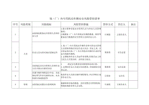 场(厂)内专用机动车辆安全风险管控清单（参考模板）.docx