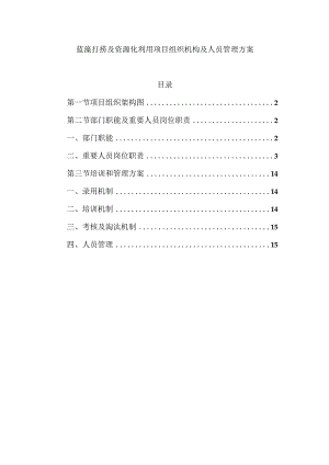 蓝藻打捞及资源化利用项目组织机构及人员管理方案.docx