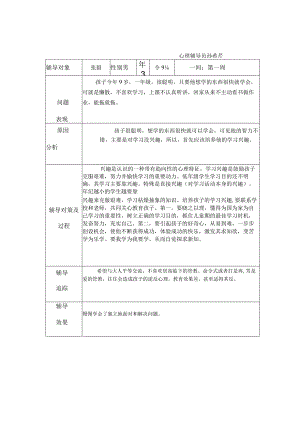 学生心理健康教育个案辅导记录表(孙2).docx