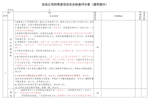 安装公司项目安全检查评分表（通用部分）.docx