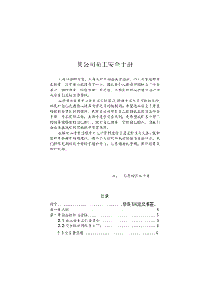 某公司员工安全手册.docx