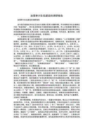 加强审计队伍建设的调研报告.docx