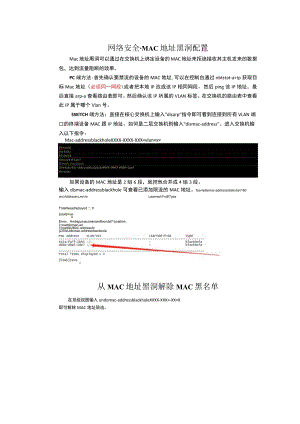 网络安全-MAC地址黑洞配置.docx