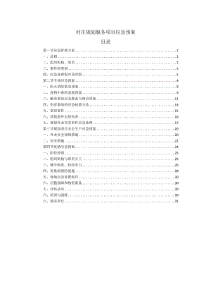 村庄规划服务项目应急预案.docx