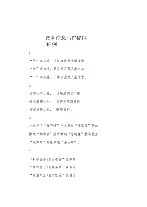 政务信息写作提纲30例.docx