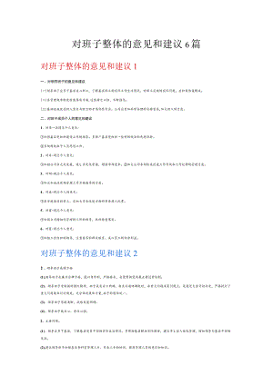 对班子整体的意见和建议6篇.docx