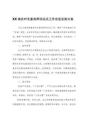XX镇农村宅基地两项试点工作攻坚实施方案.docx
