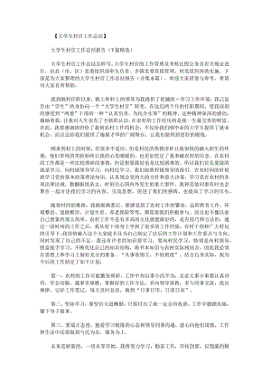 大学生村官工作总结报告.docx