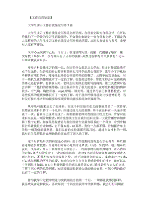 大学生实习工作自我鉴定写作.docx