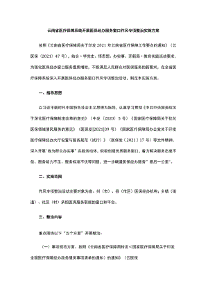 云南省医疗保障系统开展医保经办服务窗口作风专项整治实施方案.docx