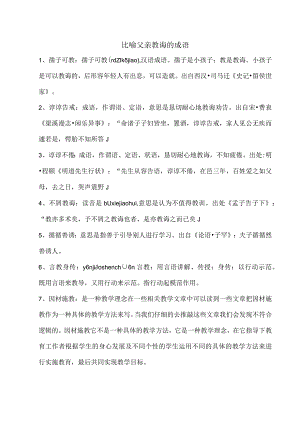 比喻父亲教诲的成语.docx