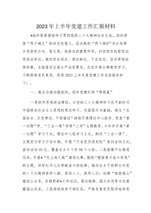 2023年上半年党建工作汇报材料.docx