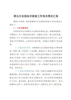 第五次全国经济普查工作有关情况汇报.docx