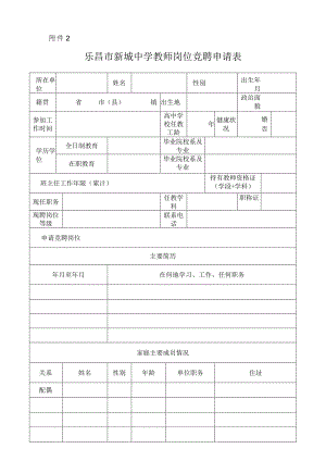 乐昌市教职工市内调动申请表.docx