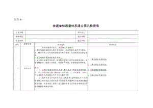 安徽水利工程参建单位质量体系建立、运行情况、实体质量检查表、监督检查记录表、发现问题清单、质量缺陷备案表.docx