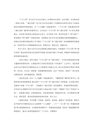 学习“浦江经验”和“千万工程”经验交流发言材料五.docx